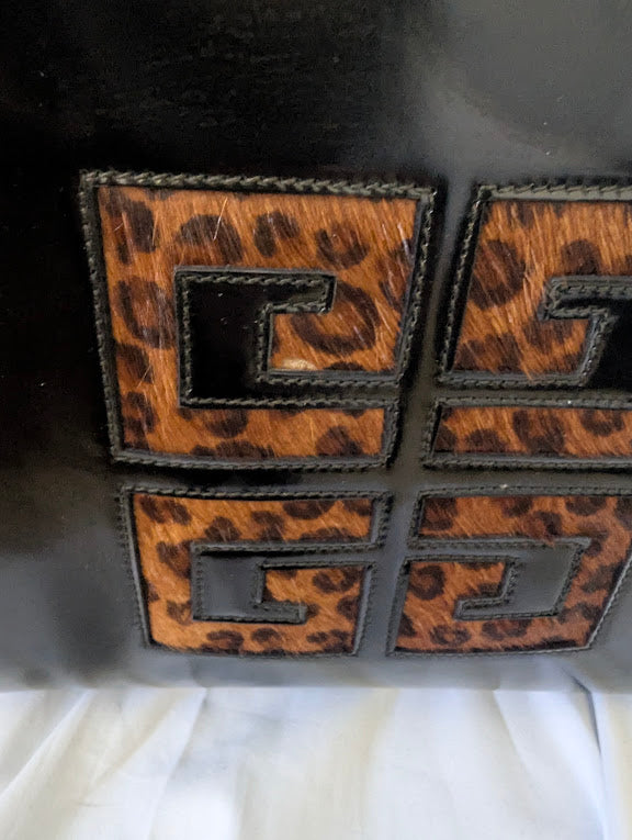 Givenchy Black Tote with Leopard GG