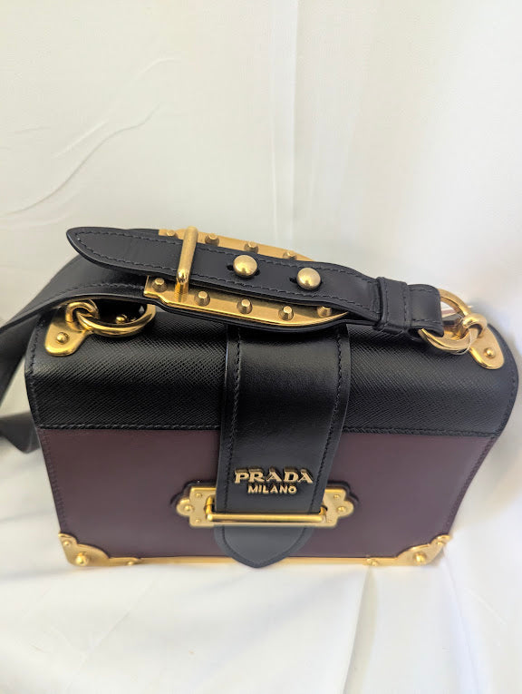 Prada Cahier Crossbody Bag City Calf and Saffiano Small