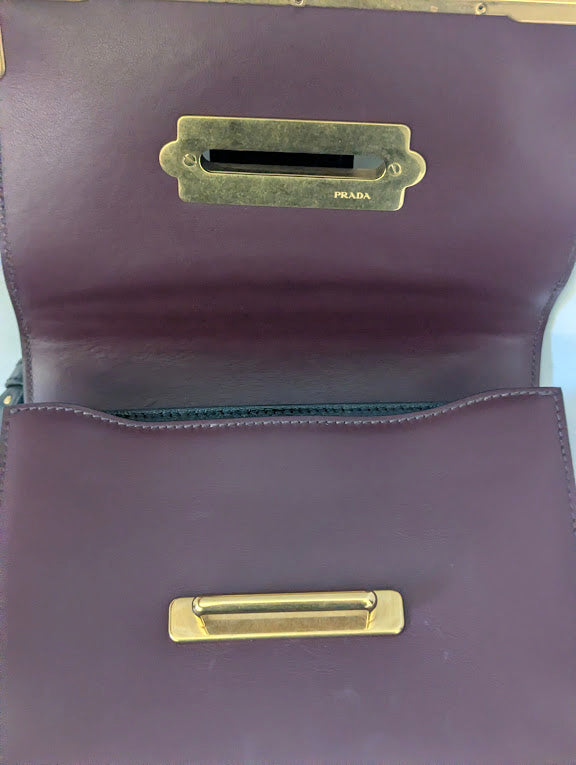 Prada Cahier Crossbody Bag City Calf and Saffiano Small