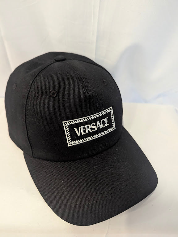 Versace Baseball Hat Black New in Box Size 58