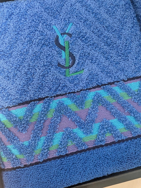 YSL Vintage Blue Towel Set
