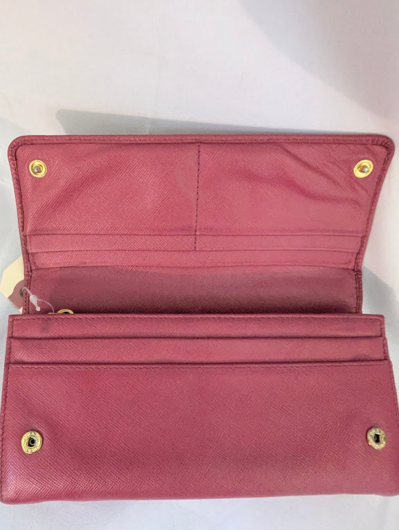 Prada BrightPink Wallet with Bow in Box