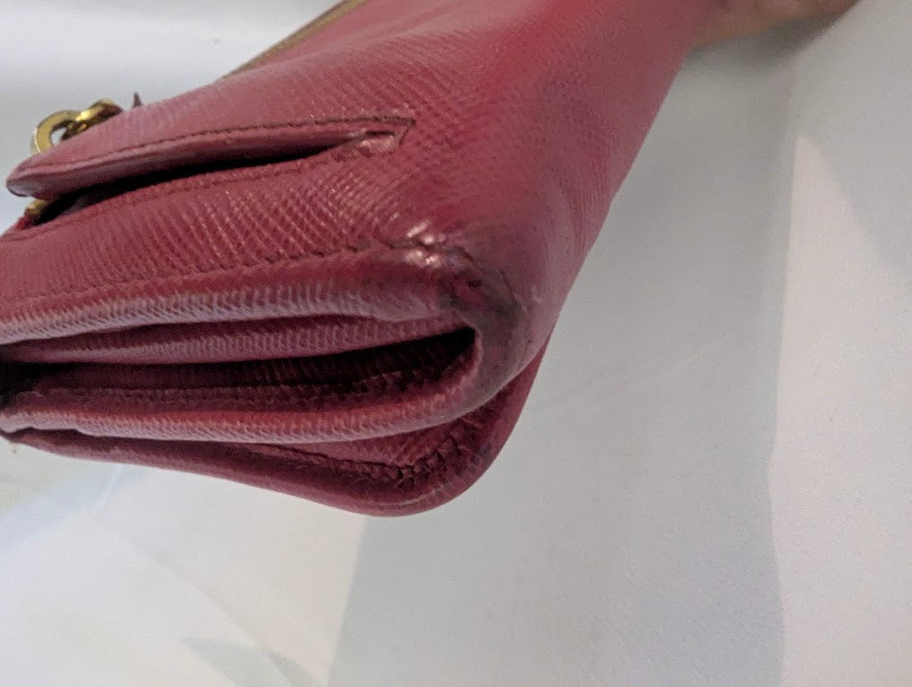 Prada BrightPink Wallet with Bow in Box