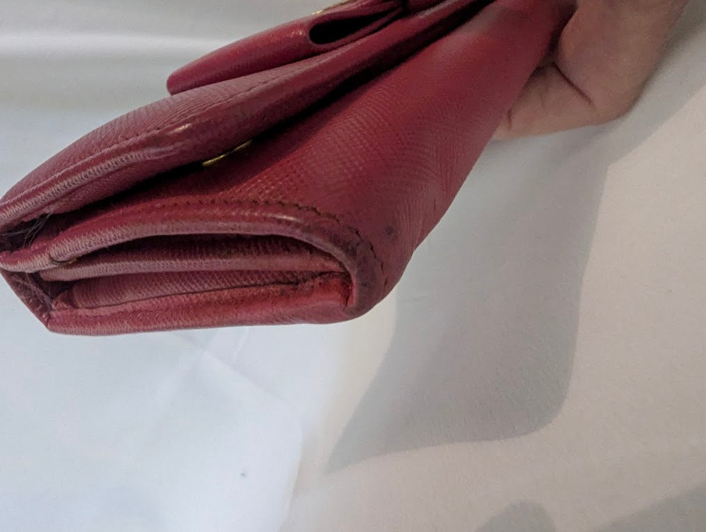 Prada BrightPink Wallet with Bow in Box