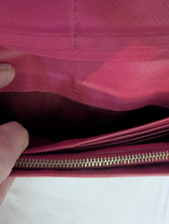 Prada BrightPink Wallet with Bow in Box