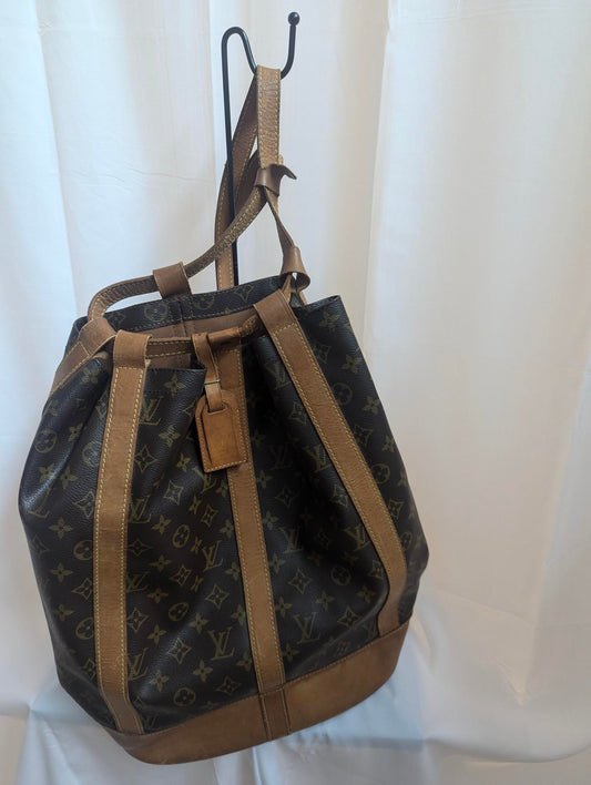 Louis Vuitton Brown Monogram Randone GM Bucket Backpack