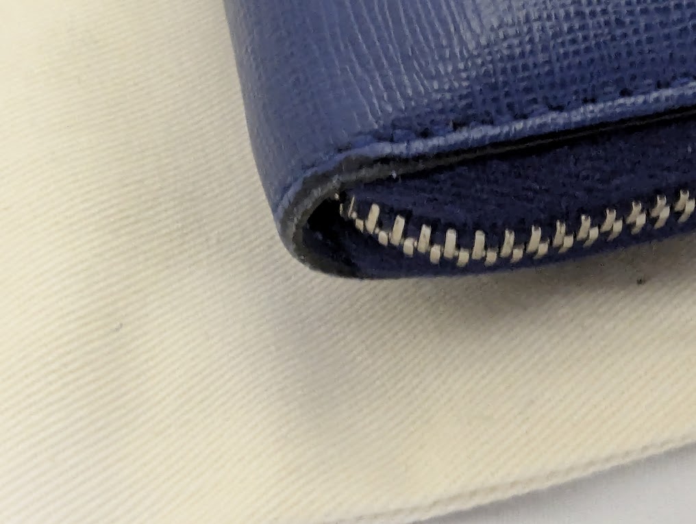Fendi Navy Leather Monster Eyes Continental Zippy Wallet