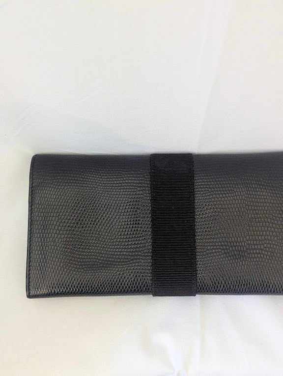 Ferragamo Black Long Wallet in Box