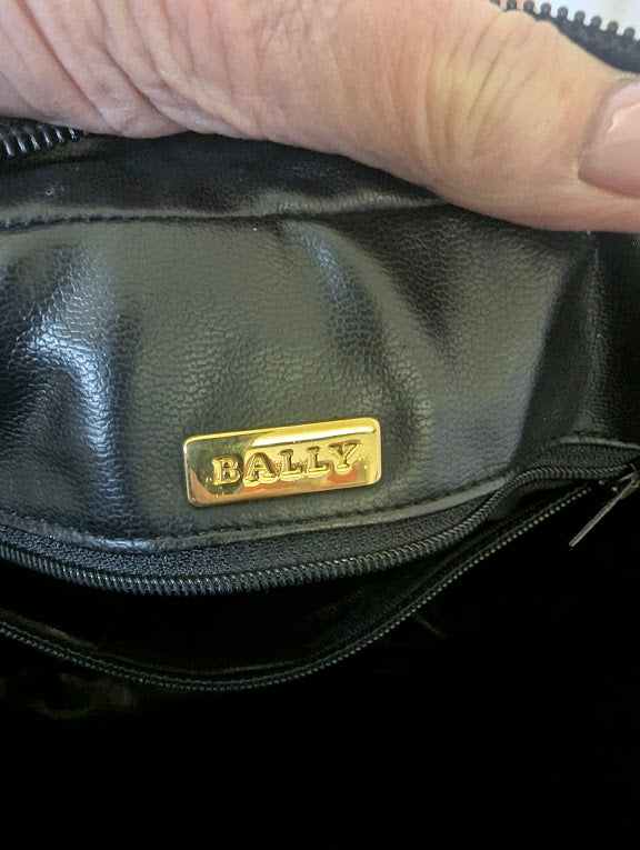 Bally Dark Brown Quilted Leather Handbag with Tassel