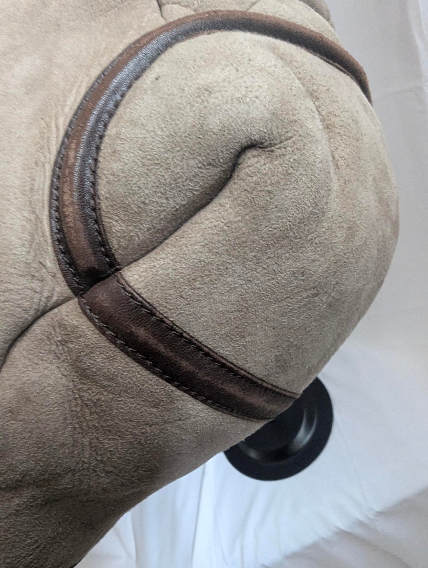 Chanel Vintage CC Shearling Tan Fur Brown Leather Handbag