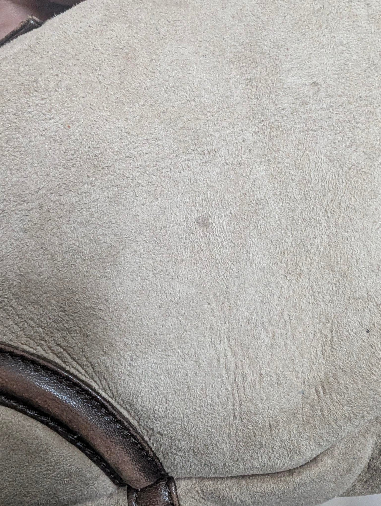 Chanel Vintage CC Shearling Tan Fur Brown Leather Handbag