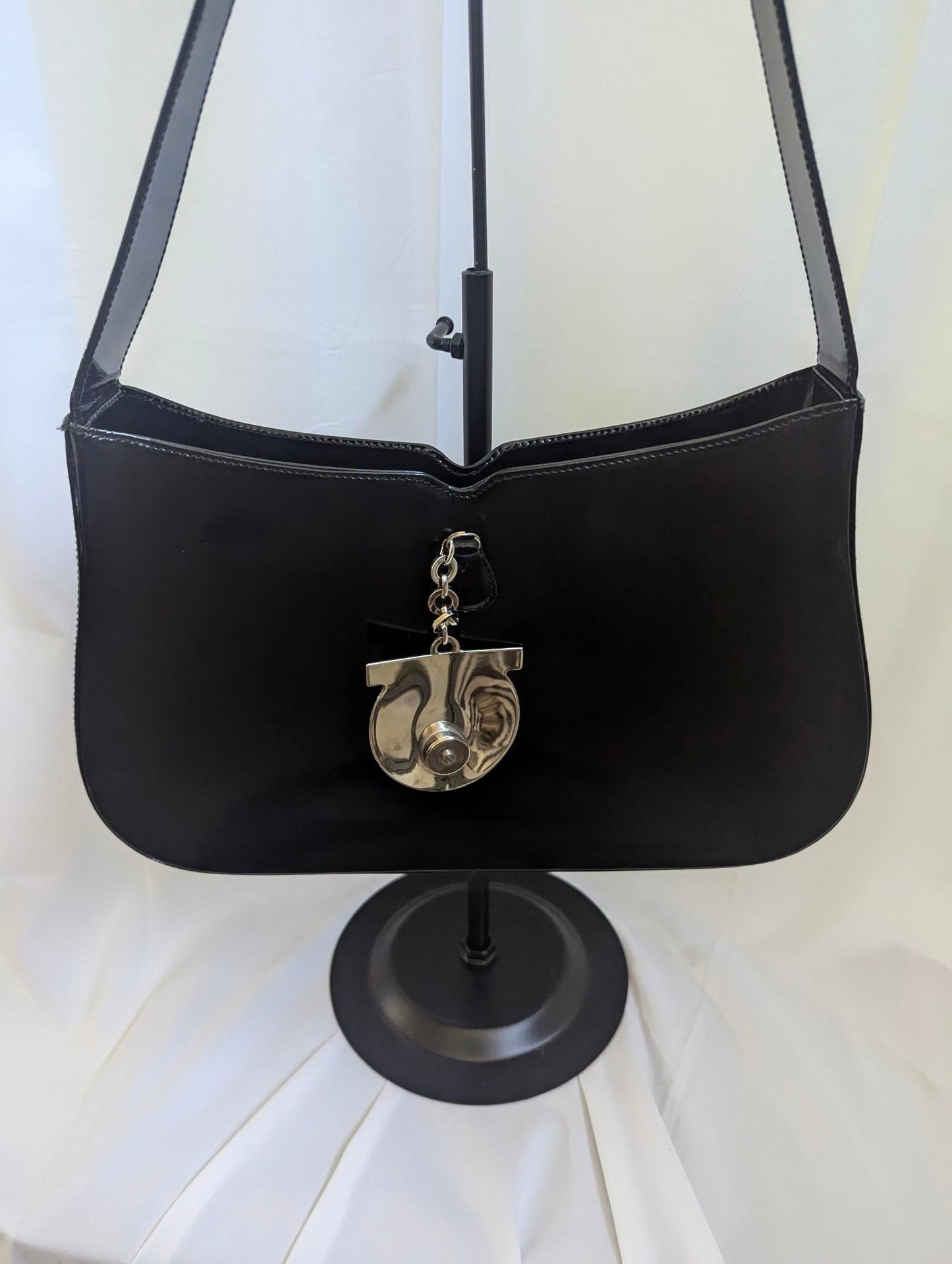 Ferragamo Black Leather Shoulder Bag