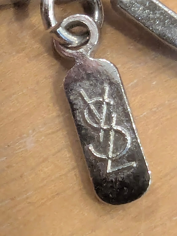 YSL Silver Long Chain Necklace