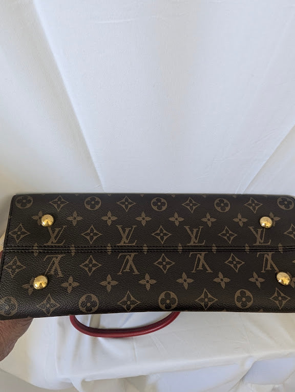 Louis Vuitton Tuileries Monogram Canvas with Red, Black, Tan Accents Handbag - Shoulder Bag