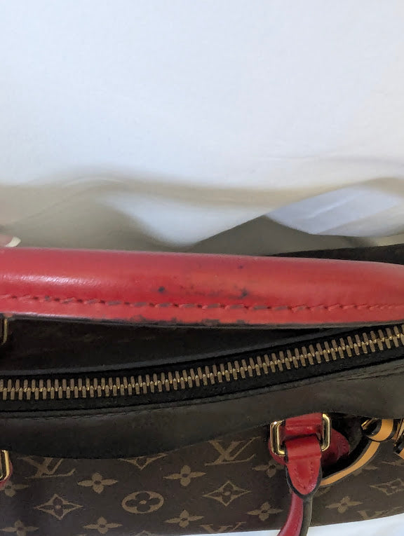 Louis Vuitton Tuileries Monogram Canvas with Red, Black, Tan Accents Handbag - Shoulder Bag
