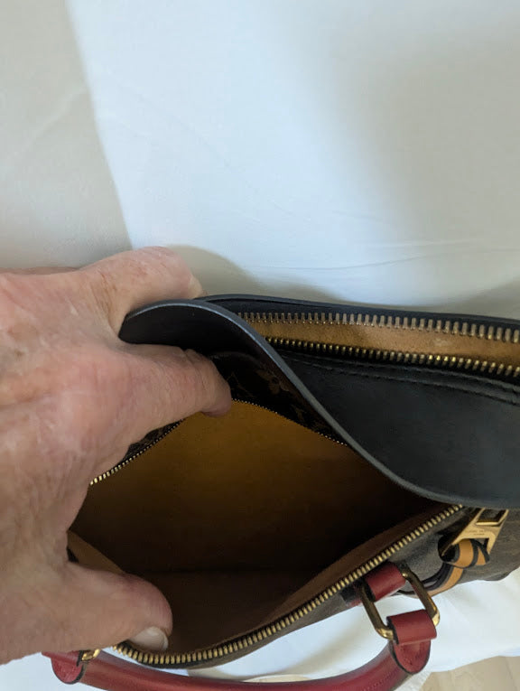 Louis Vuitton Tuileries Monogram Canvas with Red, Black, Tan Accents Handbag - Shoulder Bag