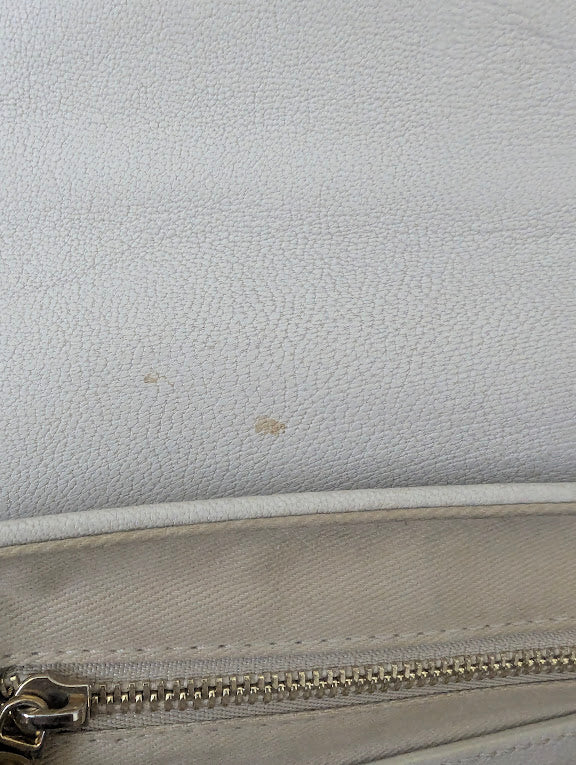 Chloe SeeBy Beige Leather Gold Chain Shoulder Bag
