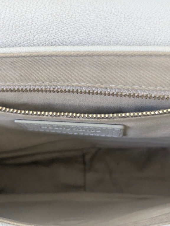 Chloe SeeBy Beige Leather Gold Chain Shoulder Bag