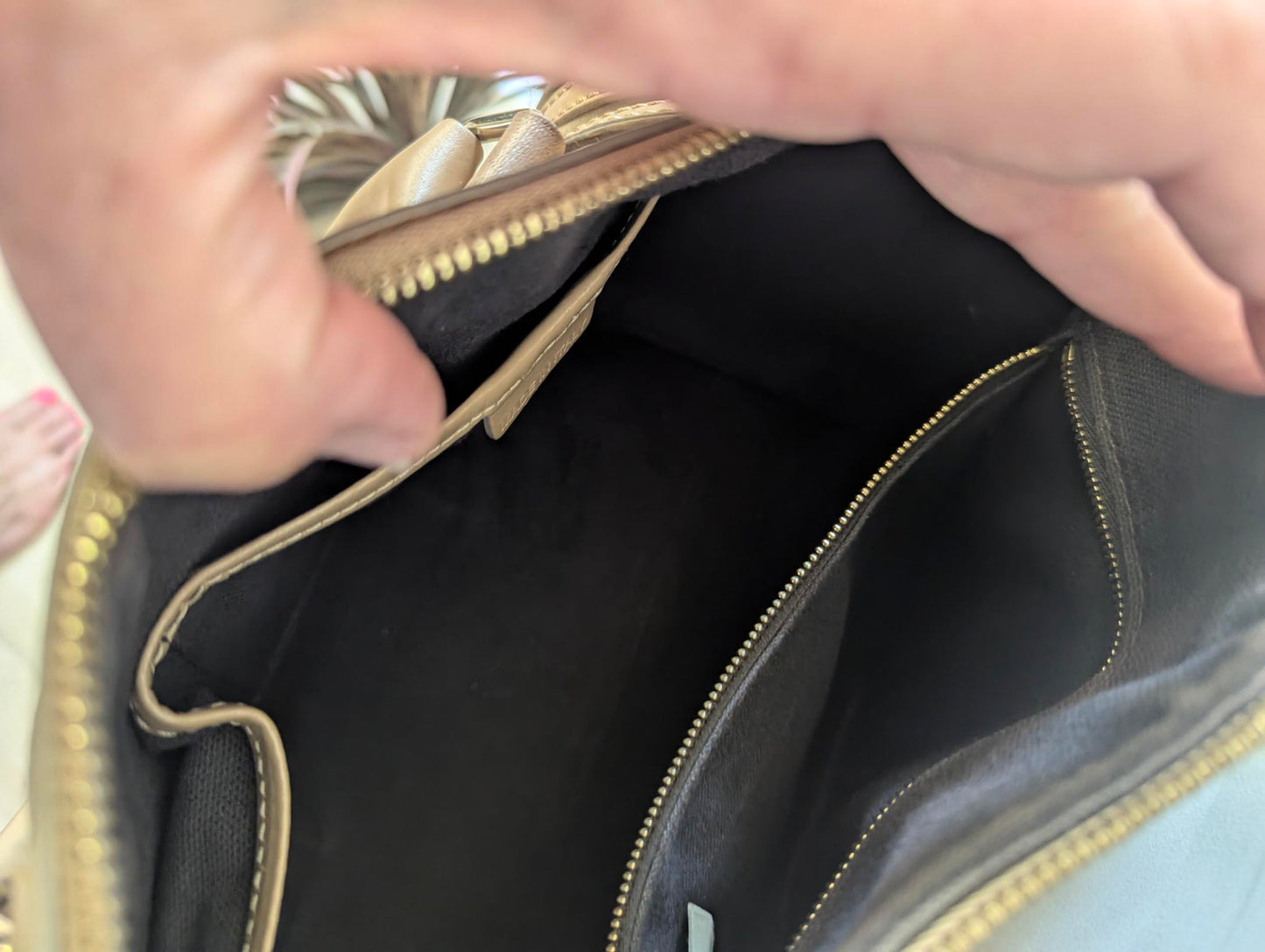 Givenchy Black Leather Handbag with Shoulder Strap Reversible Metal Clasp