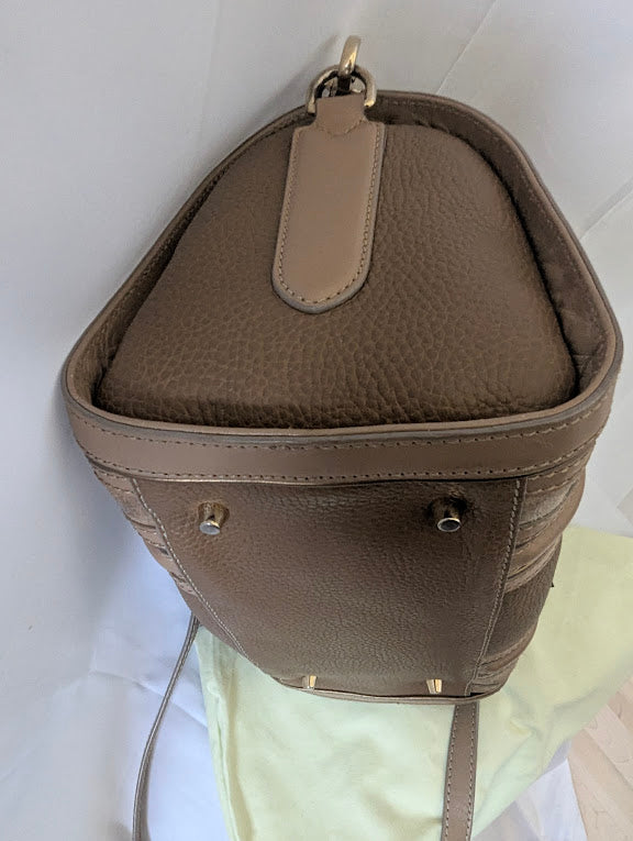 Burberry Brown Metallic Calfskin with Crossbody Strap