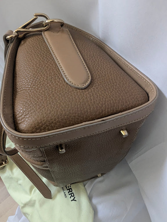 Burberry Brown Metallic Calfskin with Crossbody Strap