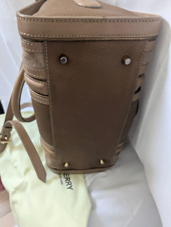 Burberry Brown Metallic Calfskin with Crossbody Strap