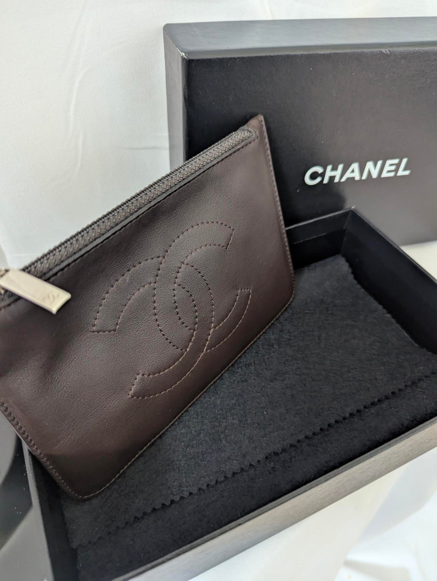 Chanel Brown Lambskin Pochette