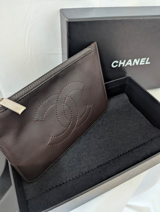 Chanel Brown Lambskin Pochette