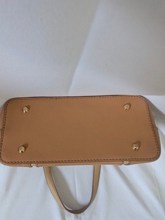 Burberry Tan and Cream Leather Handbag Tote