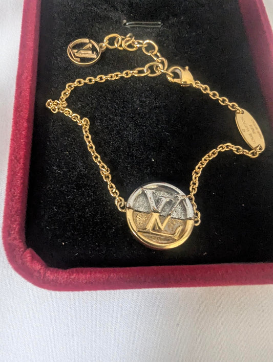 Louis Vuitton Silver/Gold LV Bracelet