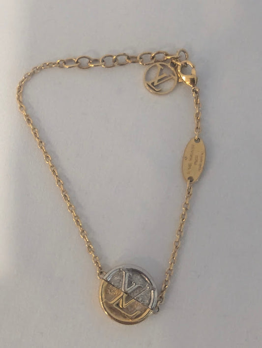 Louis Vuitton Silver/Gold LV Bracelet