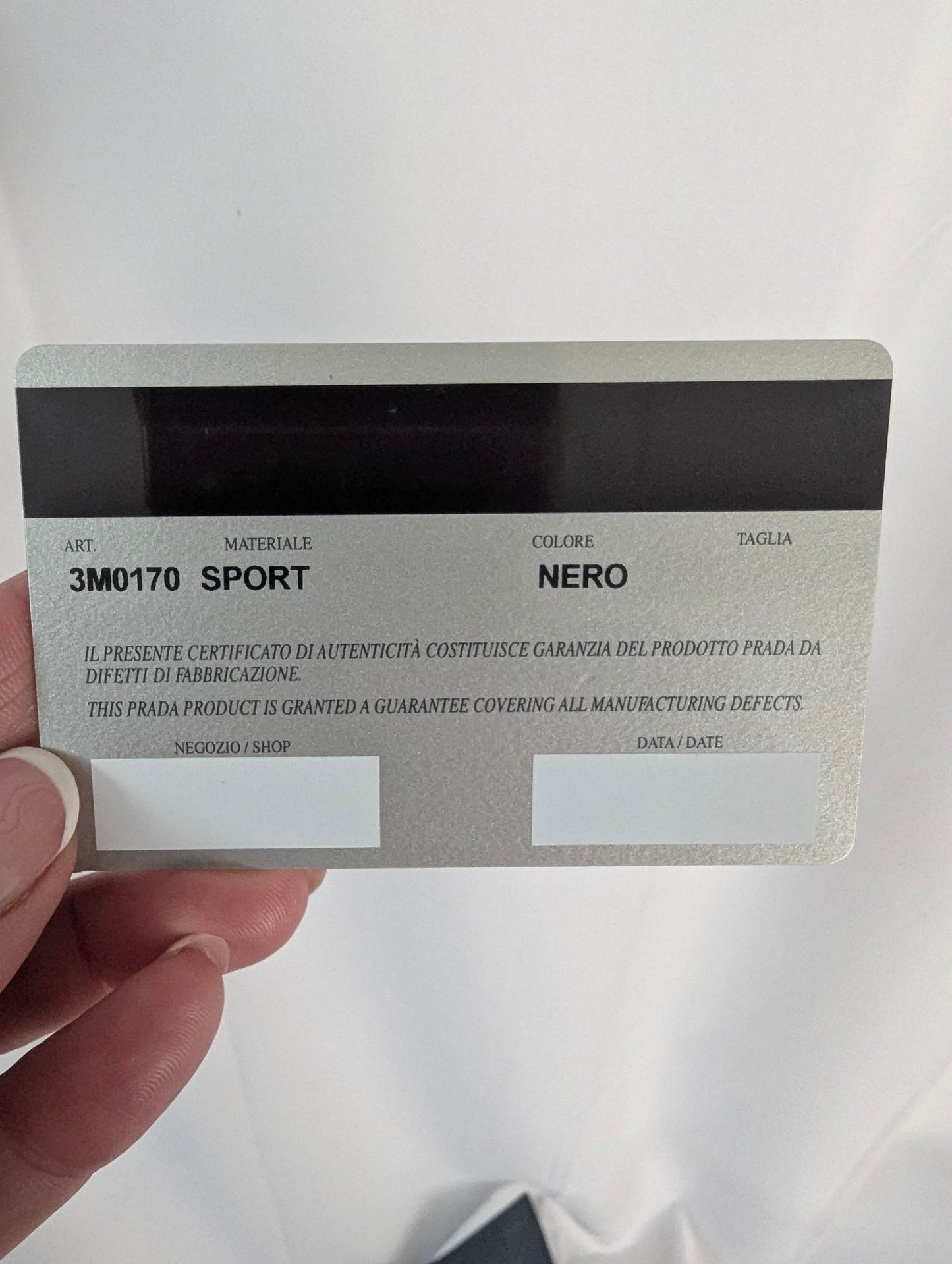 Prada Black Nylon Tri-Fold Men's Wallet