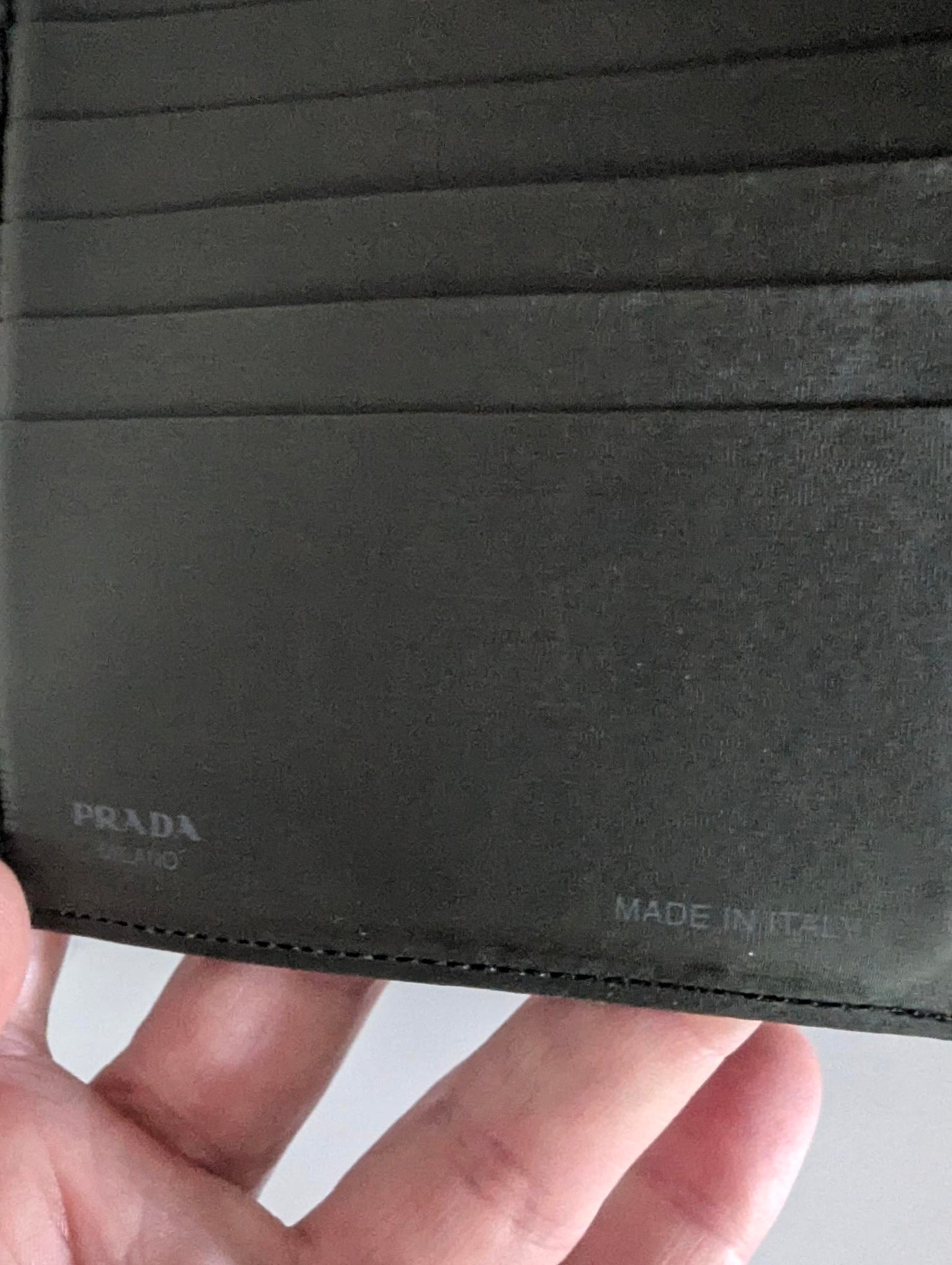 Prada Black Nylon Tri-Fold Men's Wallet