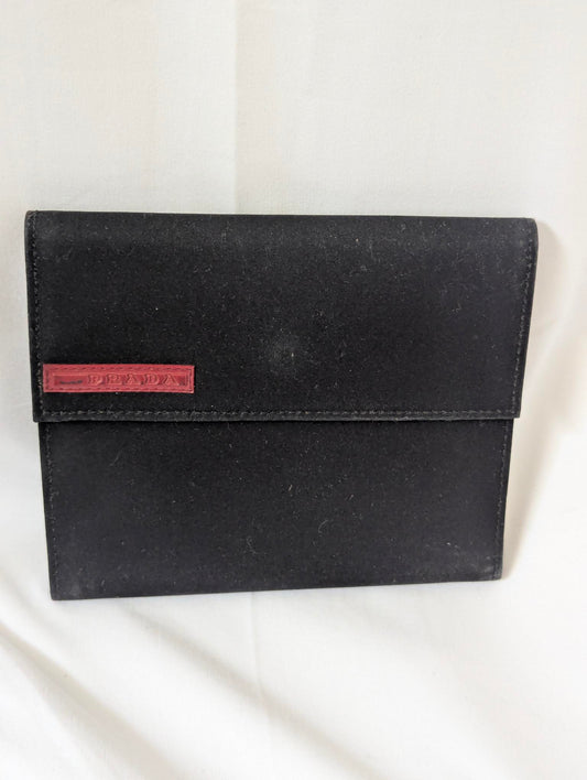 Prada Black Nylon Tri-Fold Men's Wallet