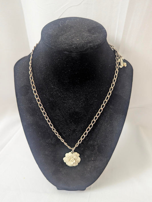 Chanel White Coco Camellia Necklace
