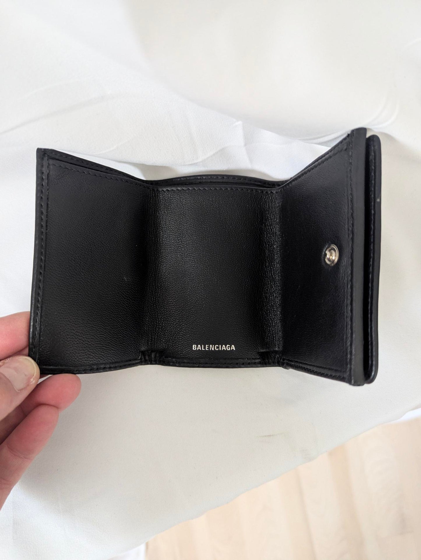 Balenciaga Black Tri-Fold Wallet