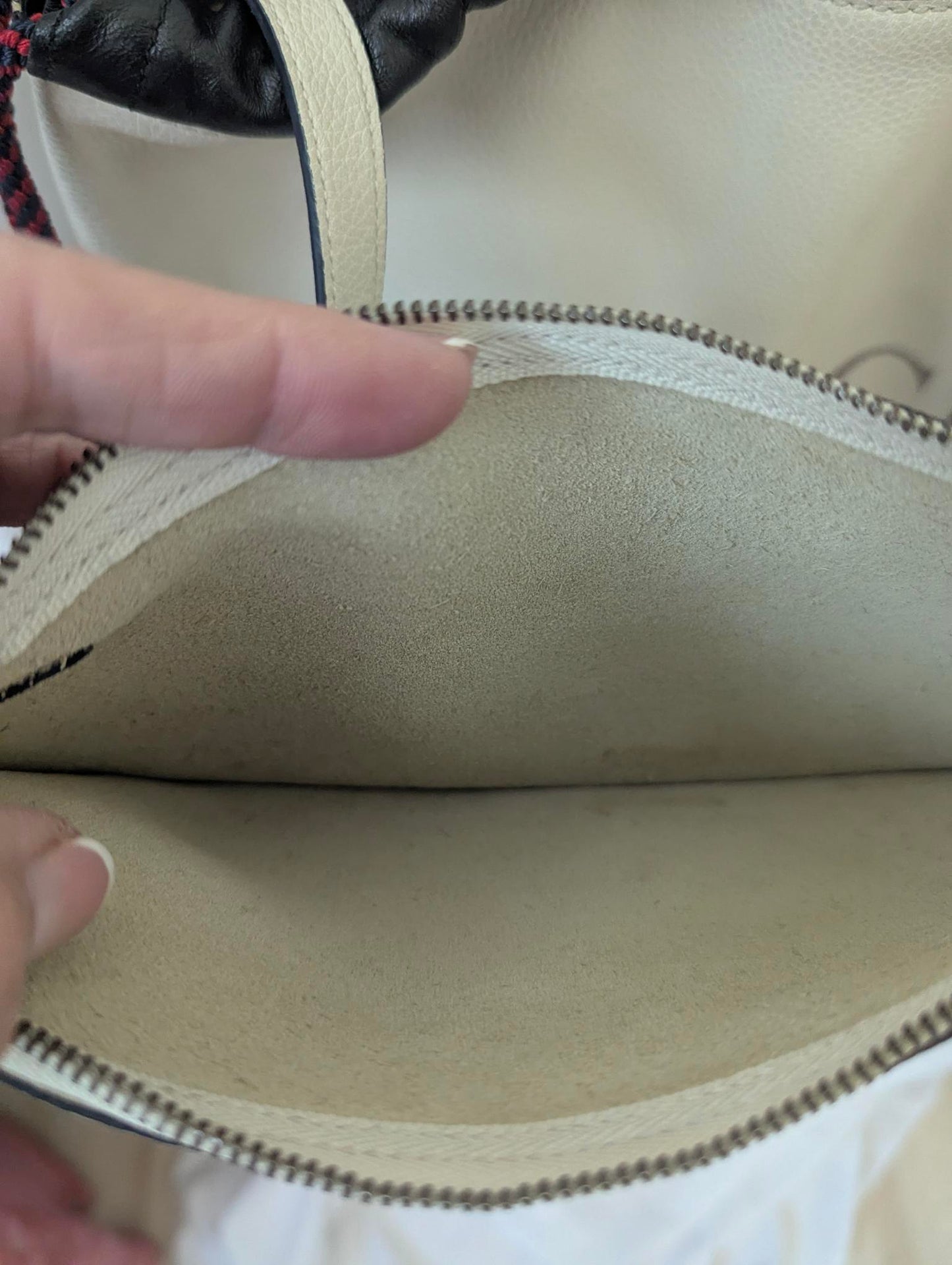 Gucci White Leather Backpack