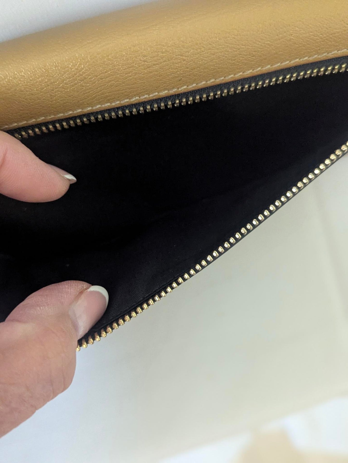 Loewe Gold Leather Long Wallet