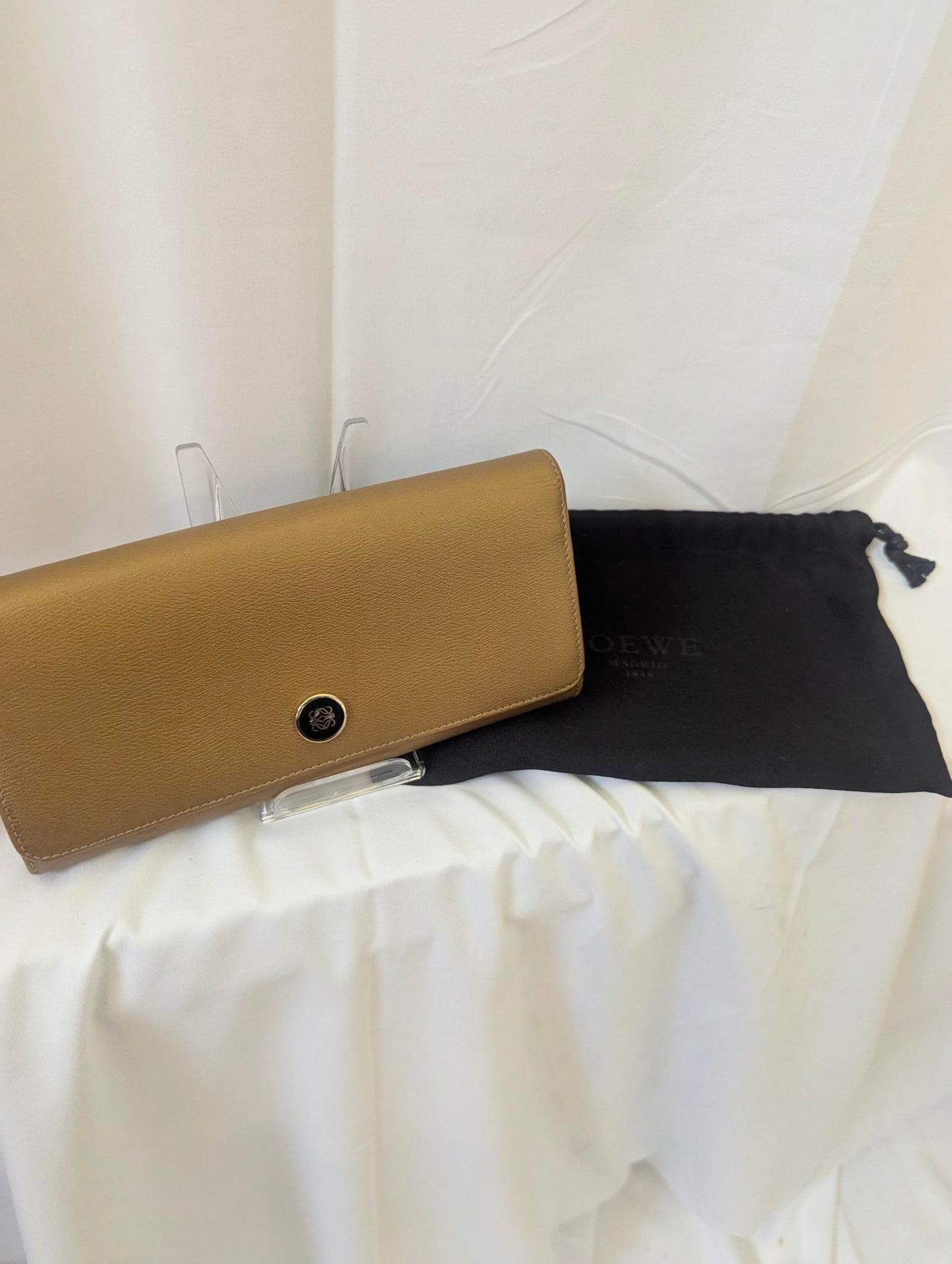 Loewe Gold Leather Long Wallet