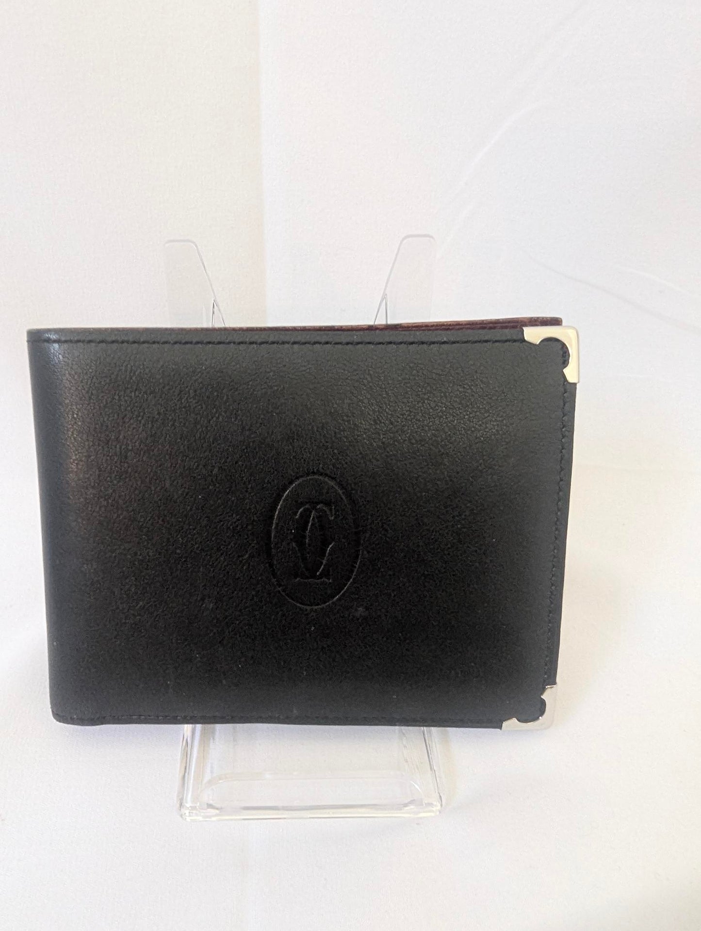 Cartier Black Leather Bi-Fold Wallet