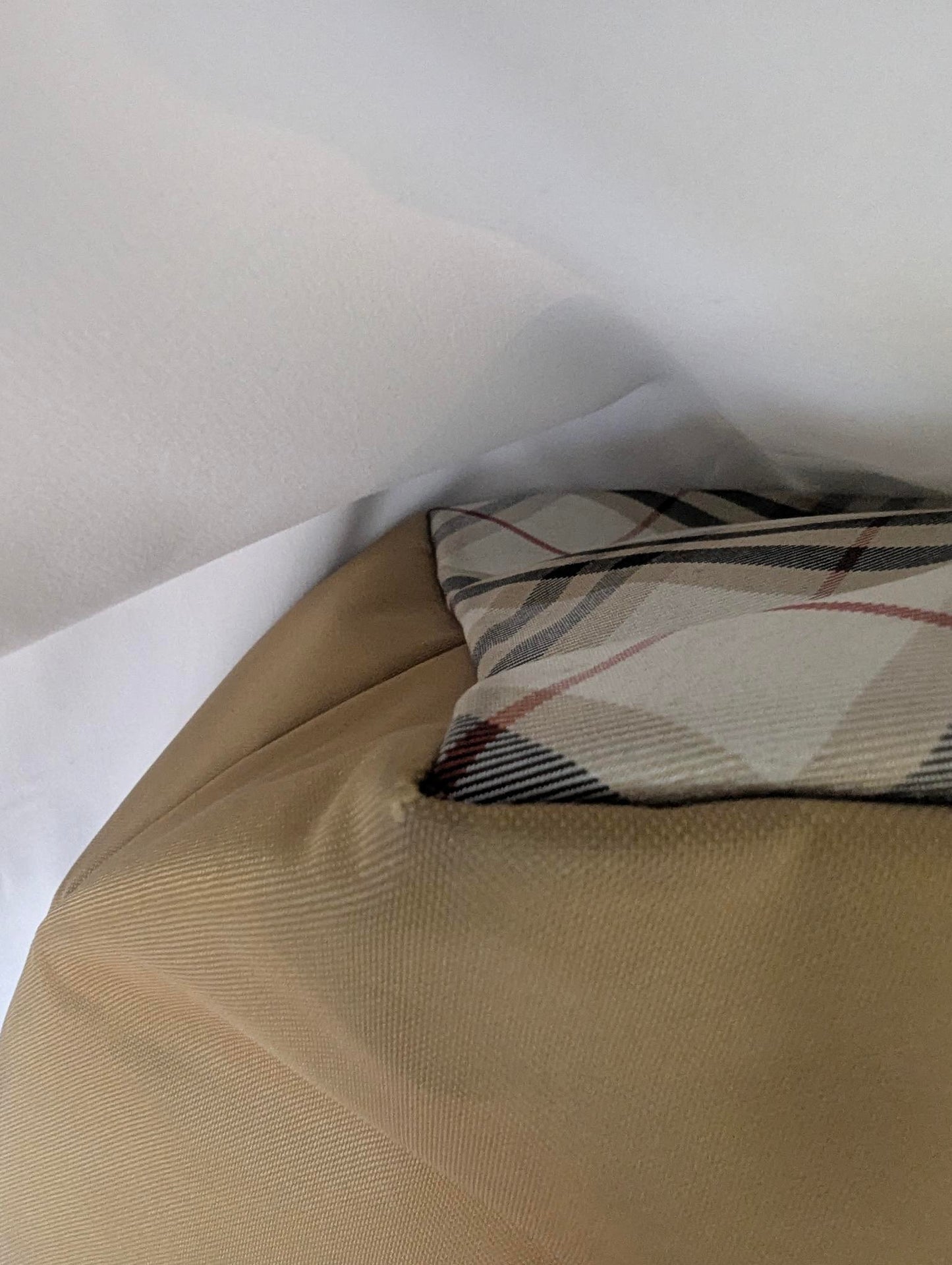 Burberry Tan Nylon with Brown Handle House Check Handbag