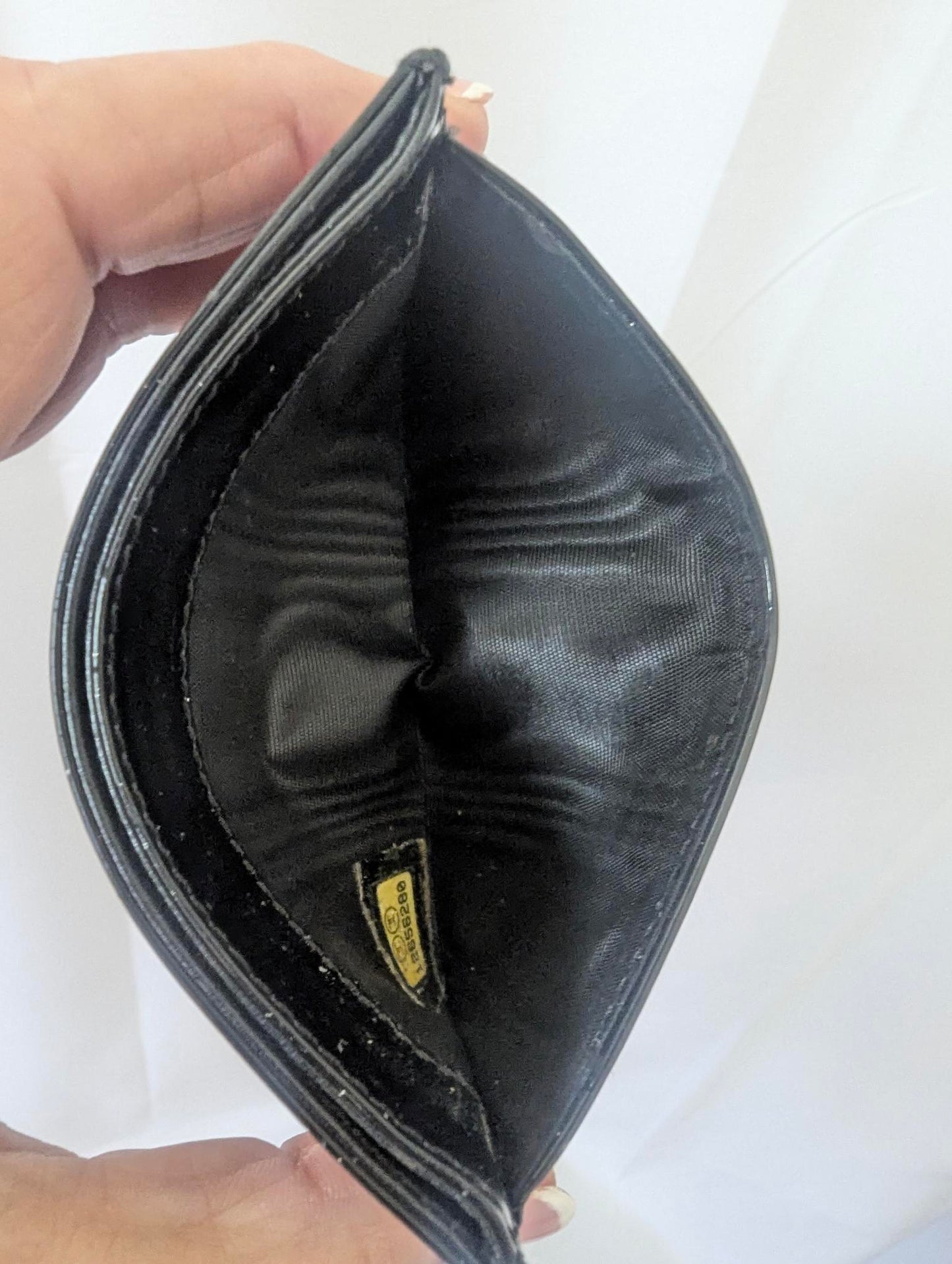 Chanel Black Patent Colored Camellia Flowers 2008 Series 12 Card Case