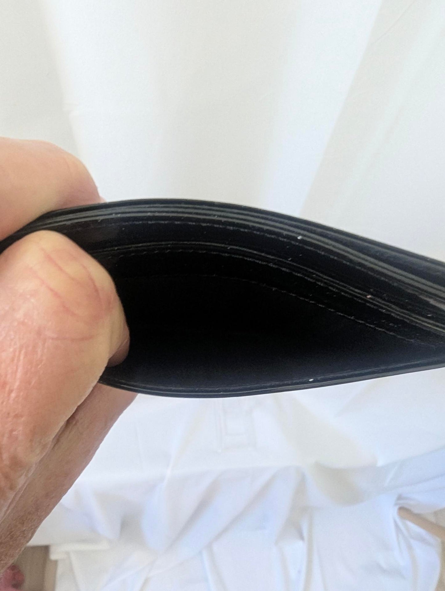 Chanel Black Patent Colored Camellia Flowers 2008 Series 12 Card Case