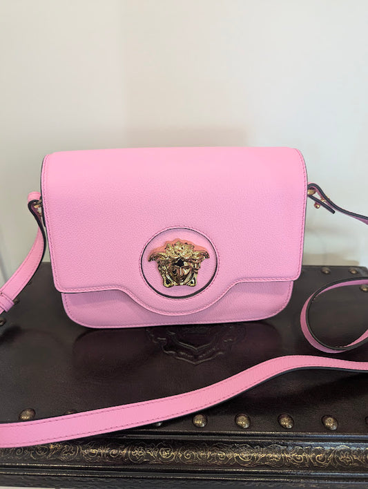 Versace La Medusa Pink Shoulder/Crossbody Bag