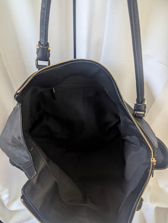 Gucci Black Leather Abbey Tote Bag