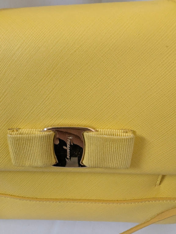 Ferragamo Carrie Yellow Crossbody Bag