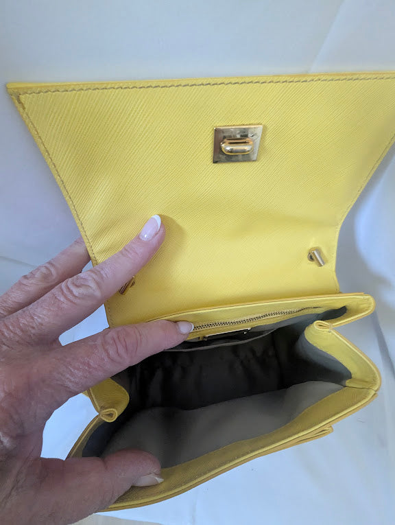 Ferragamo Carrie Yellow Crossbody Bag