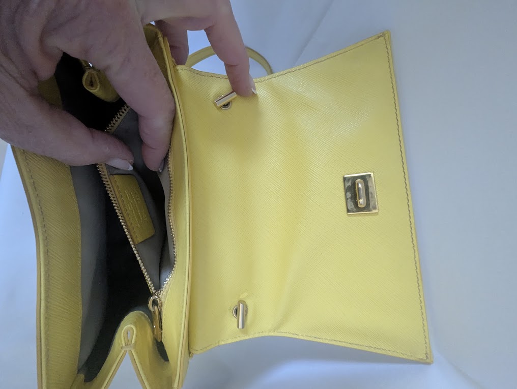 Ferragamo Carrie Yellow Crossbody Bag