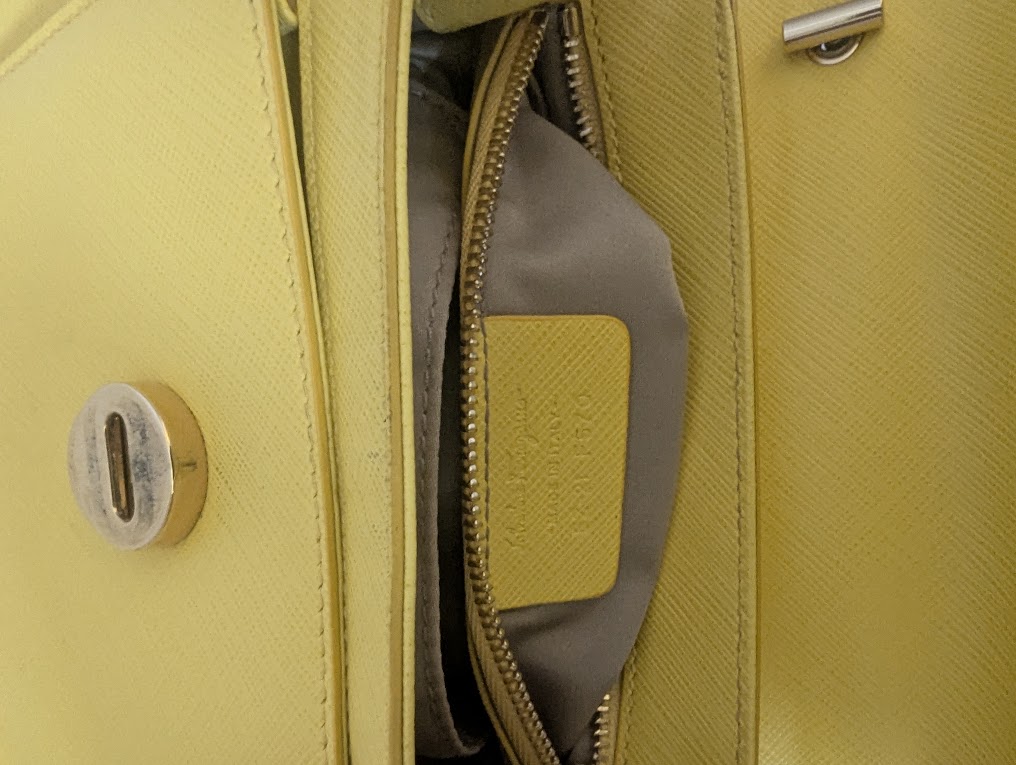 Ferragamo Carrie Yellow Crossbody Bag