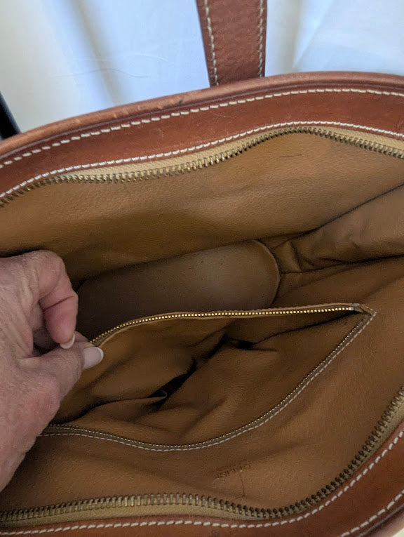 Celine Vintage Macadam Brown Shoulder Bag